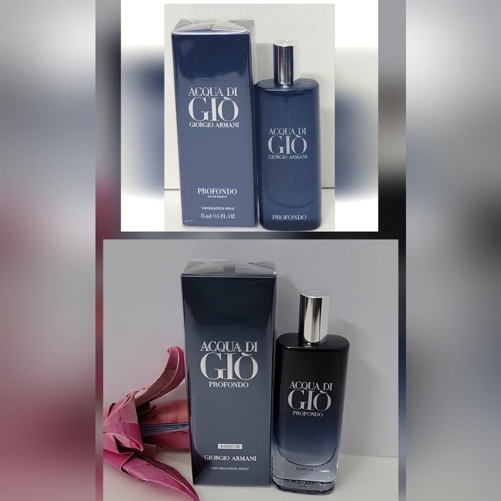 NEW ACQUA DI GIO PROFONDO PARFUM And EAU DE PARFUM GIORGIO ARMANI 0.5 oz MEN